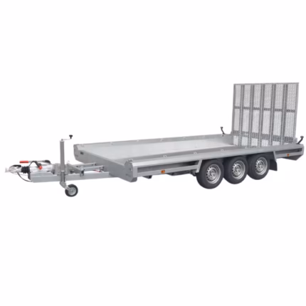 Gerätetransporter HULCO Terrax-3 3500 – 3,5 t mit 150 cm Ladeheckklappe, Aluminium-Ladeboden und gebremster Dreiachsfahrwerk