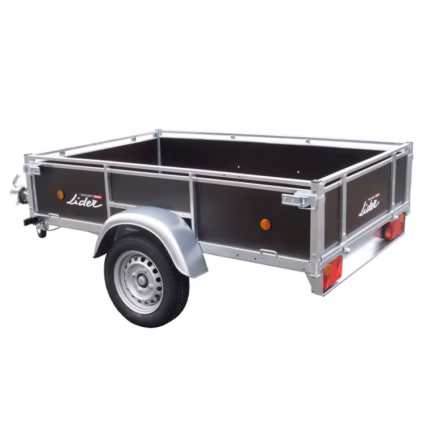 Holzanhänger LIDER 39440 – 500 kg mit Holzseitenwänden, Kippfunktion und verzinktem Fahrgestell